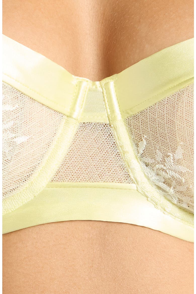 Louise Sheer Demi Bra, Alternate, color, YELLOW LEMONADE
