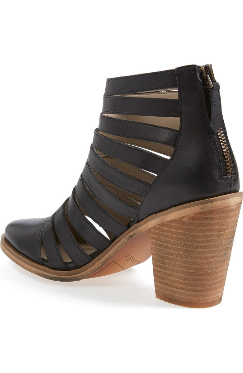 Hinge 'Dresden' Caged Leather Bootie, Alternate, color,