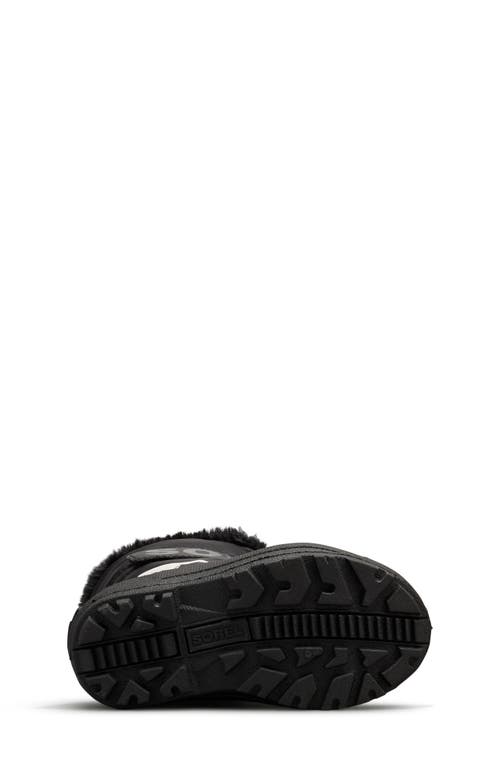 Sorel Kids' Snow Commander Insulated Waterproof Boot In Black/charcoal