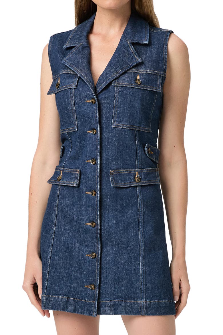 Andria Sleeveless Denim Minidress, Alternate, color, IMAN