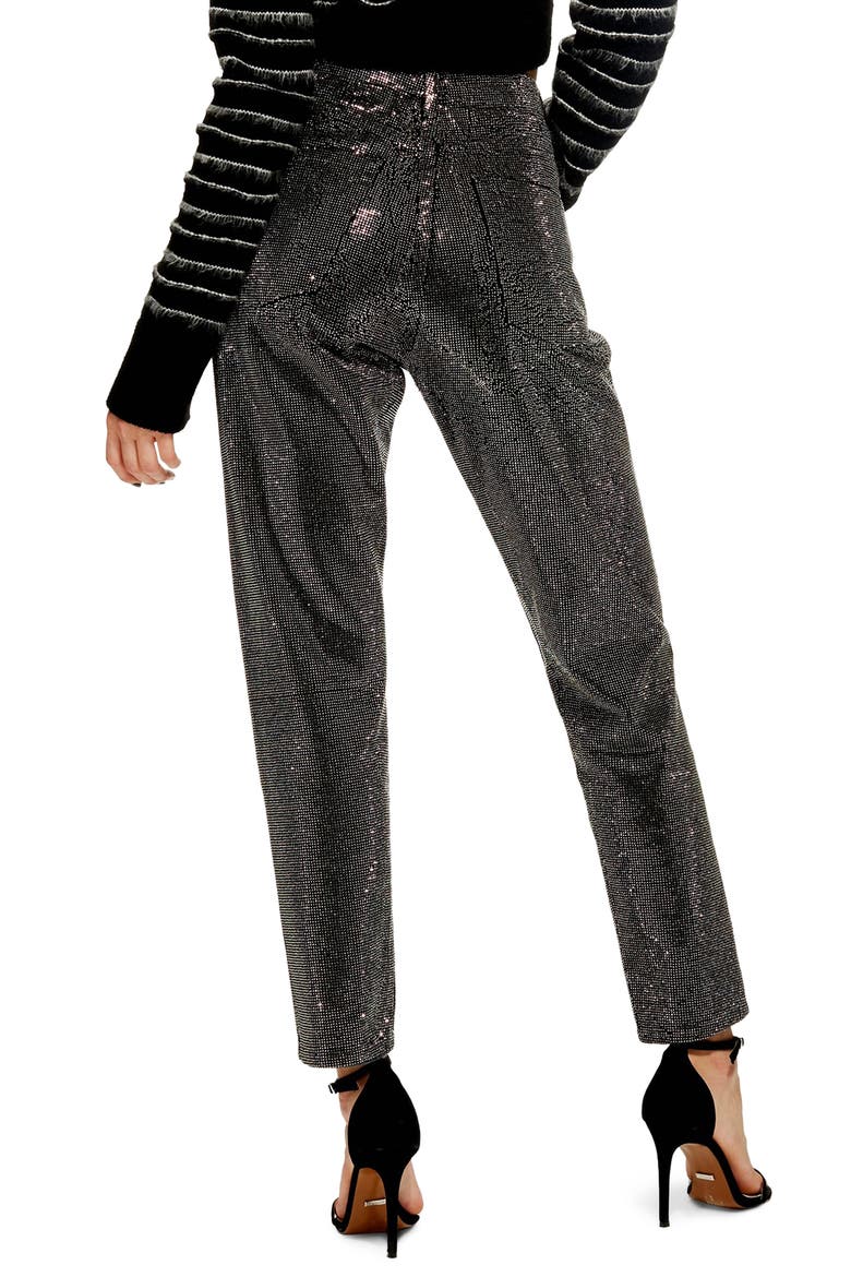 Pinstud Mom Jeans, Alternate, color, BLACK
