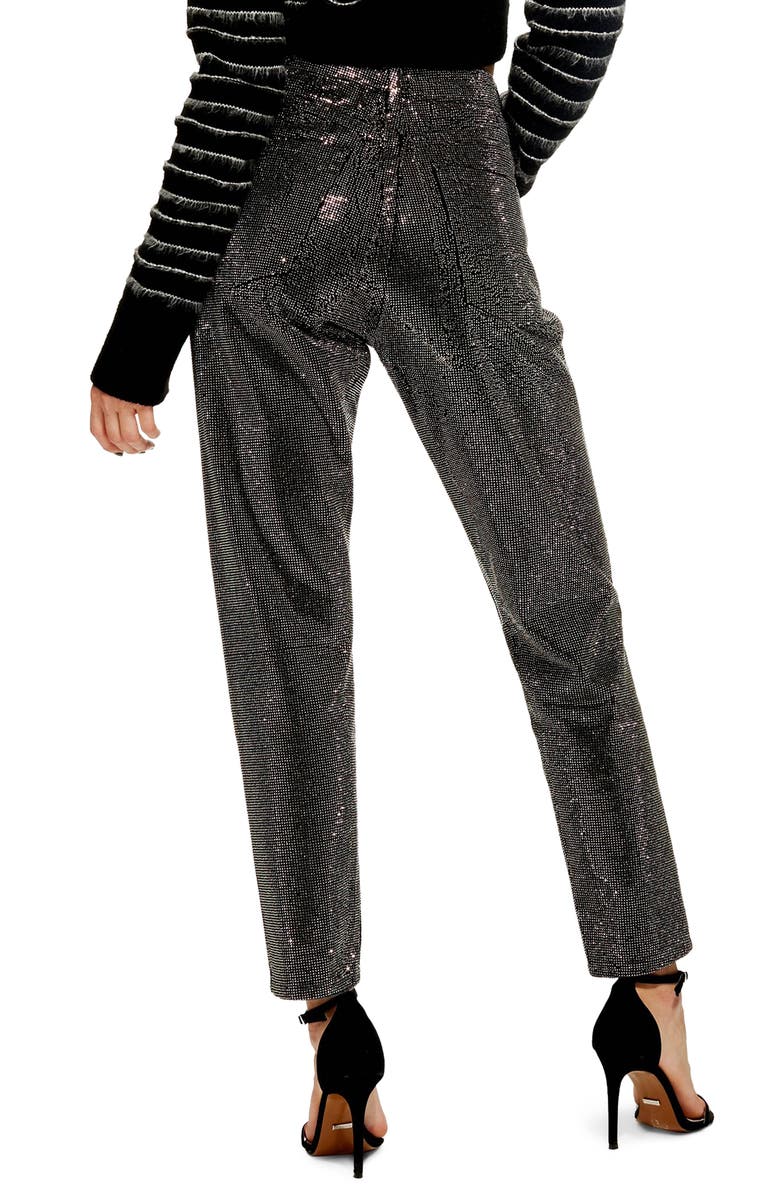 Topshop Pinstud Mom Jeans, Alternate, color, 