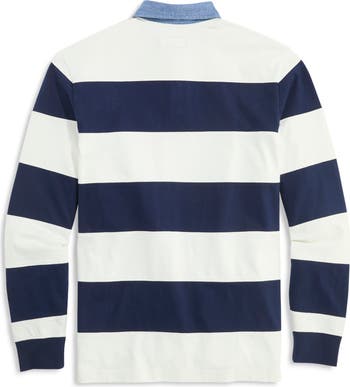 Pieced Stripe Organic Cotton Rugby Shirt