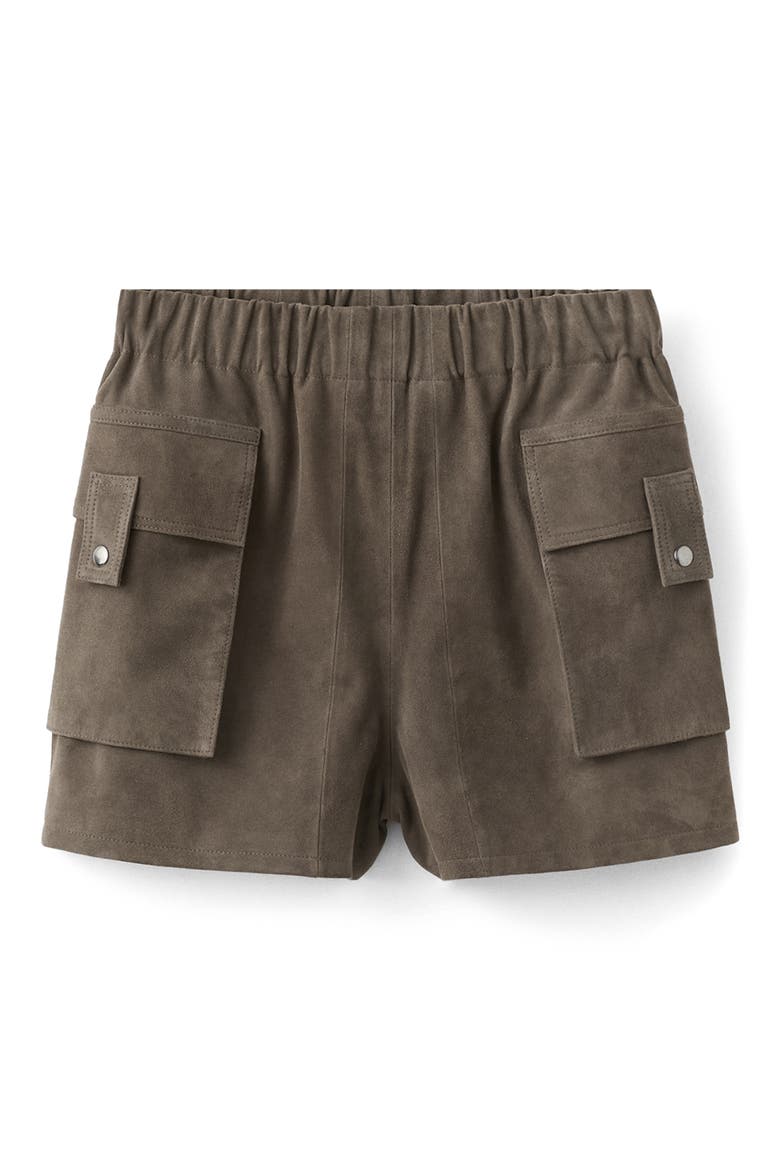 Suede Shorts, Main, color, GREY
