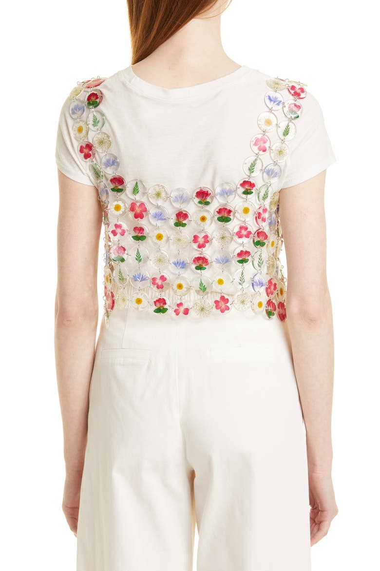 Chain Mail Flower Top, Alternate, color, NEW MULTI