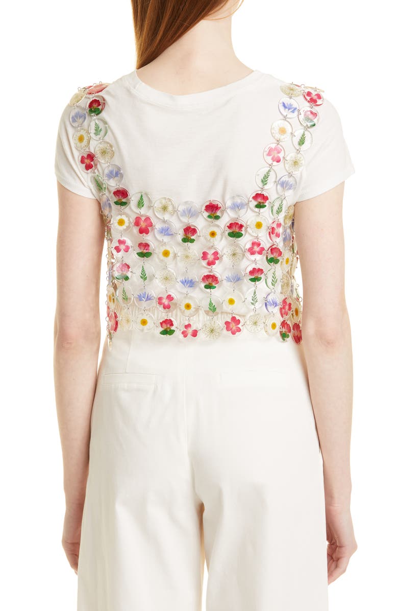 Dauphinette Chain Mail Flower Top, Alternate, color,