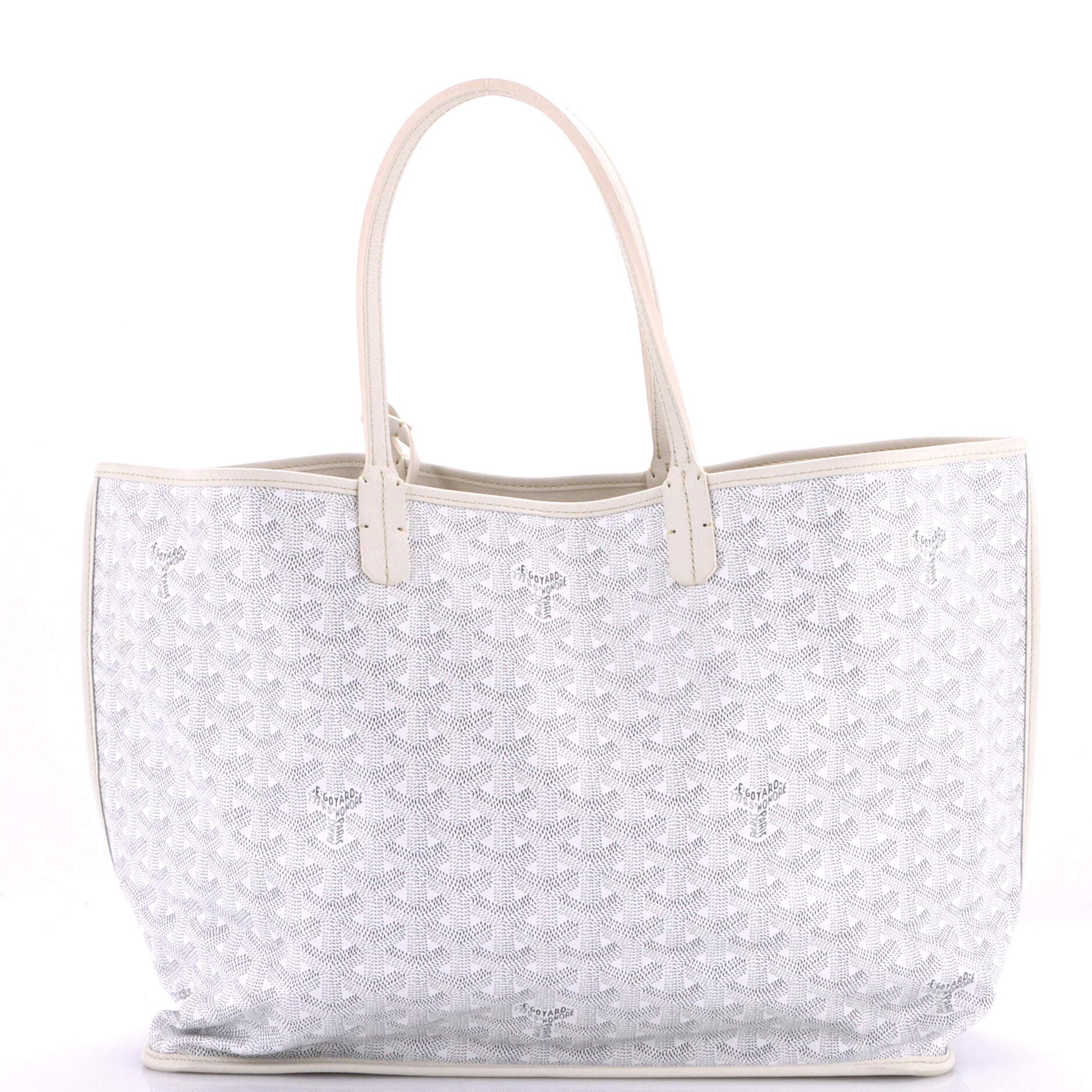 Anjou Reversible Tote Coated Canvas PM, Main, color, White
