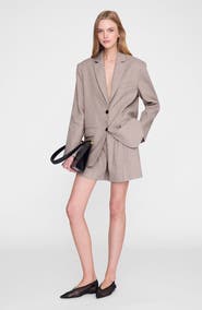ANINE BING Quinn Pinstripe Blazer