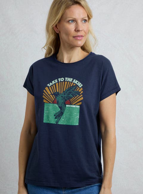 Fly Free Slub Graphic T-Shirt