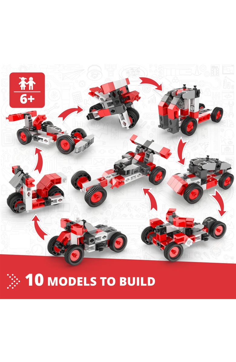 Engino Creative Builder 10 in 1 Multimodel Series Toy Vehicles Brick Set, Alternate, color, Multicolored