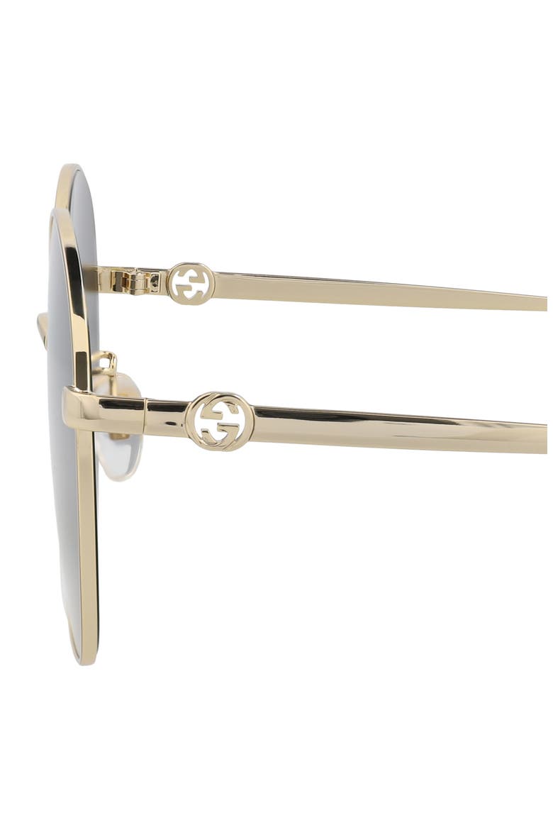 Novelty 59mm Round Sunglasses, Alternate, color, GOLD GOLD GREY