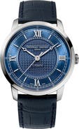 FREDERIQUE CONSTANT Classics Automatic Leather Strap Watch, 38.5mm