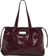 maje Crackled leather M Tote bag