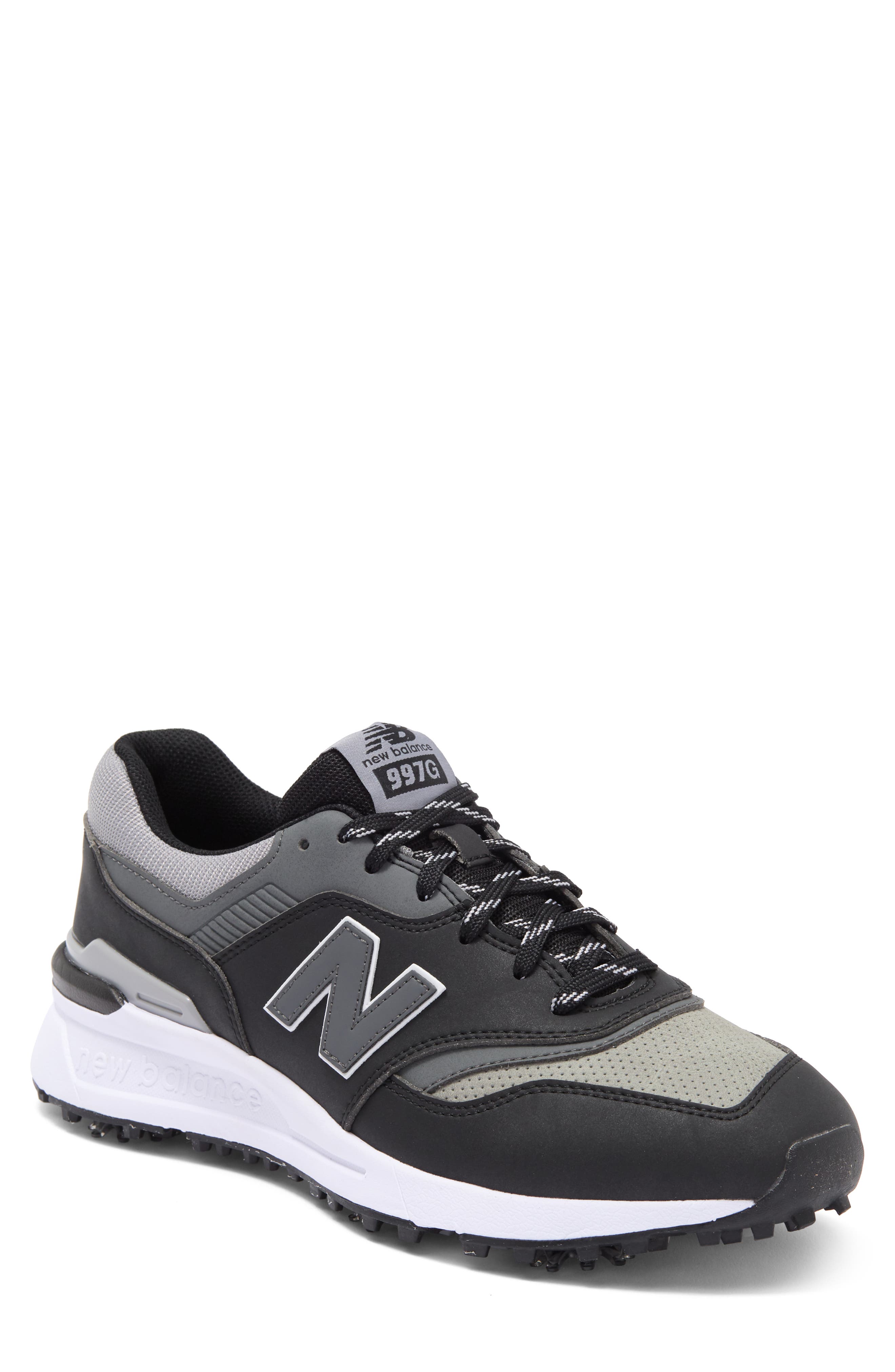 NEW BALANCE GOLF 997 Waterproof Golf Shoe, Main, color, Black