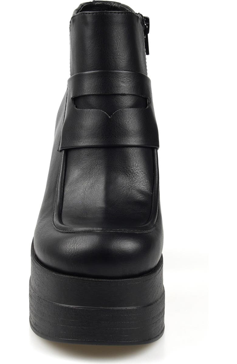 Candie's Alesia Platform Bootie, Alternate, color, Black Faux Leather