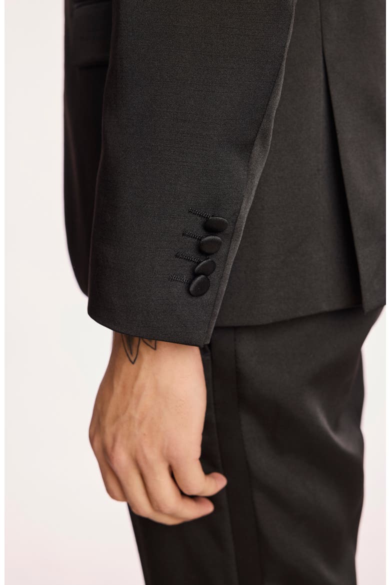 Regent Slim Fit Shawl Lapel Tuxedo Jacket, Alternate, color, ALL BLACK