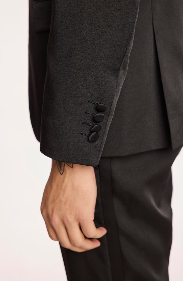 PAISLEY & GRAY Regent Slim Fit Shawl Lapel Tuxedo Jacket, Alternate, color, All Black