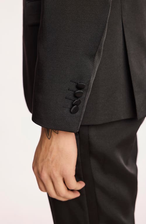 Paisley & Gray Regent Slim Fit Shawl Lapel Tuxedo Jacket In Black