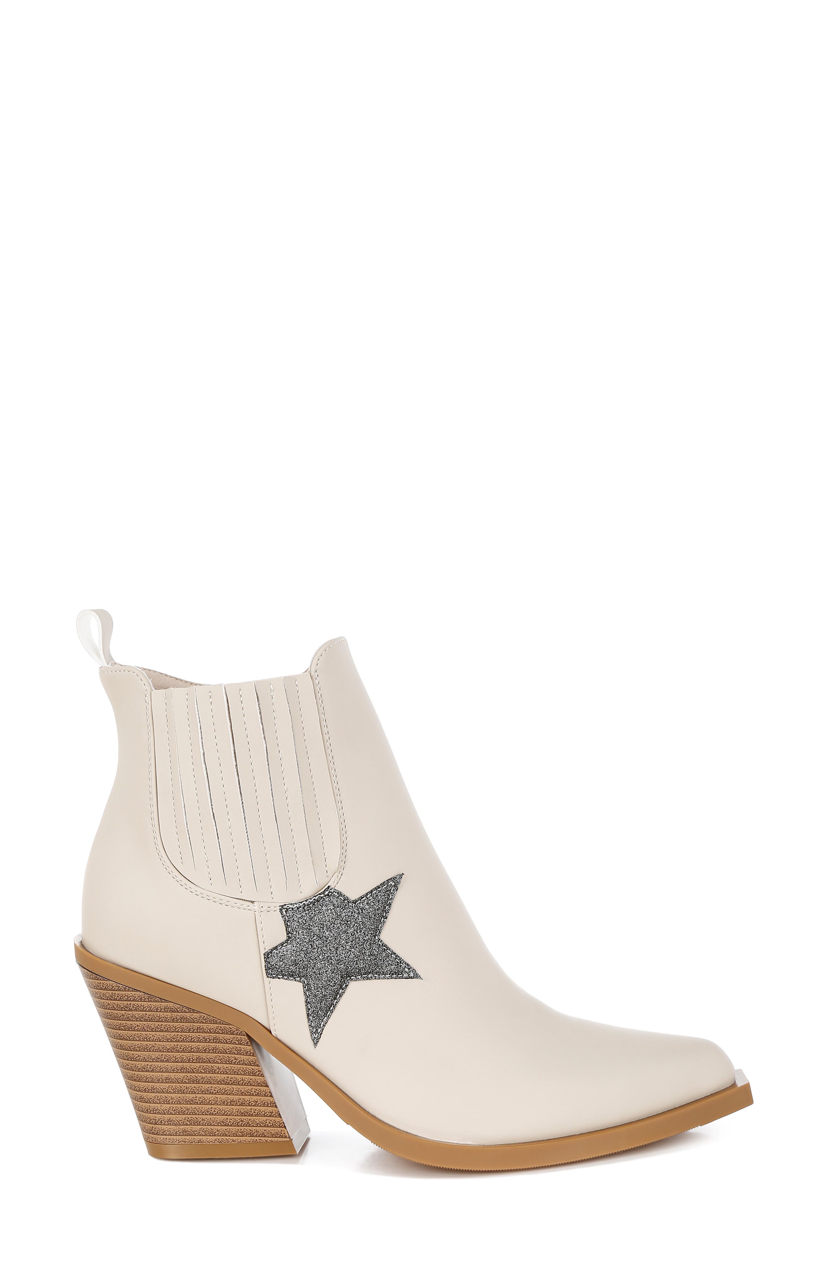 LONDON RAG Melt Down Glitter Star Bootie, Alternate, color, Beige