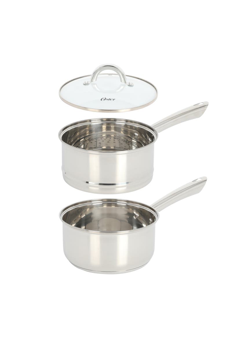 Sangerfield 12-Piece Stainless Steel Cookware Set with Kitchen Tools, Alternate, color, Silver