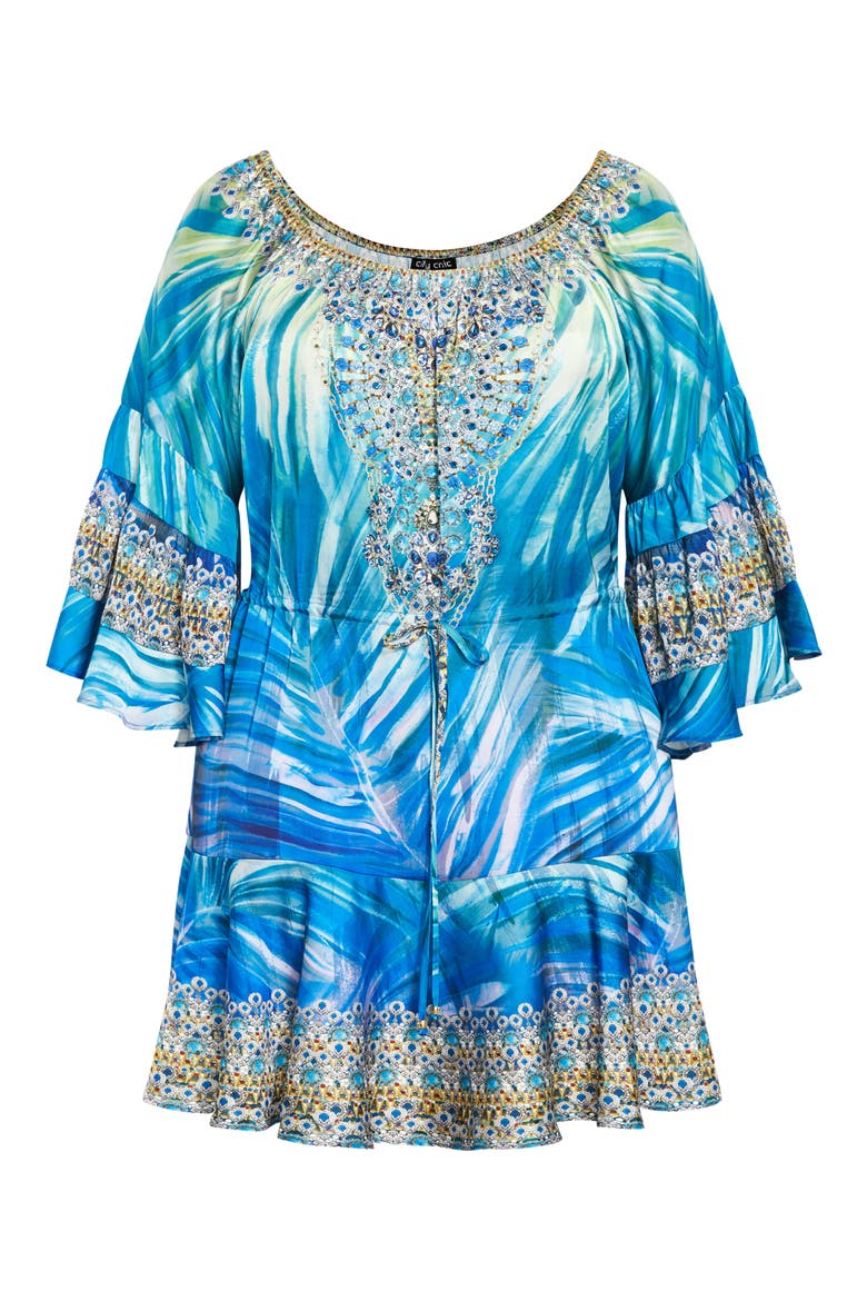 Summer Nights Off the Shoulder Minidress, Alternate, color, AFTERGLOW