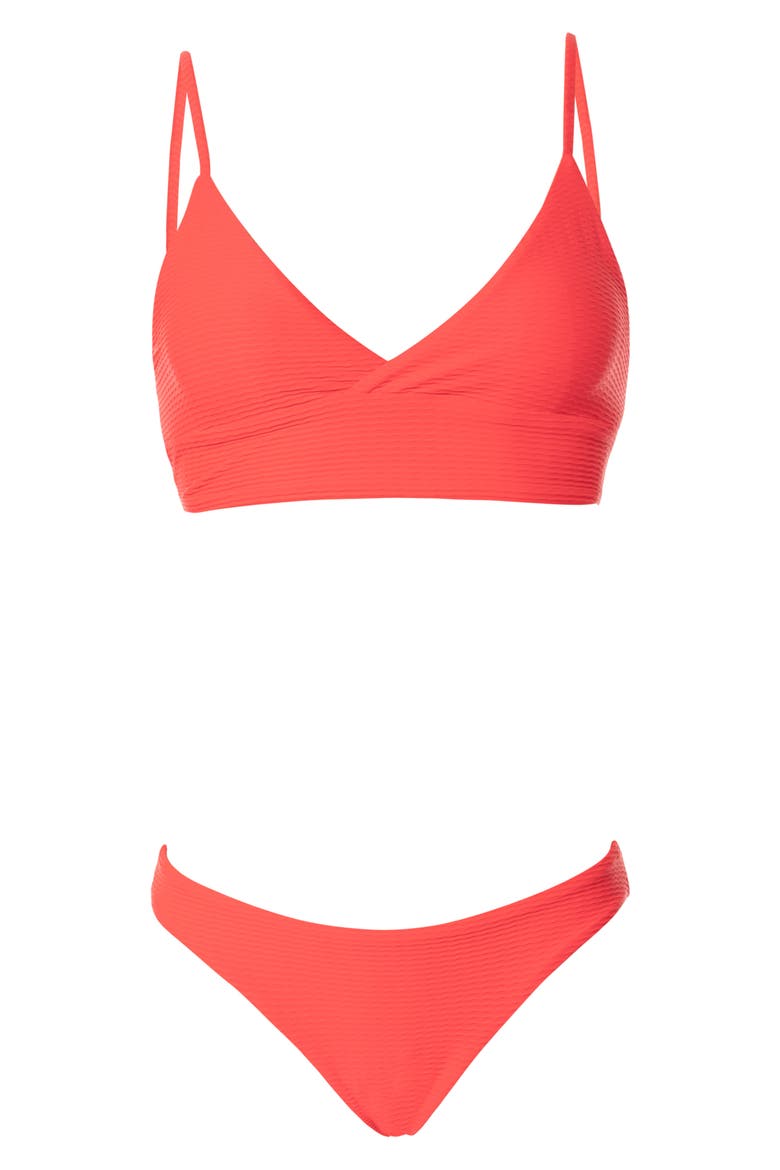 Sunset Punch Iconic Reversible Bikini Bottoms, Alternate, color, BRIGHT RED