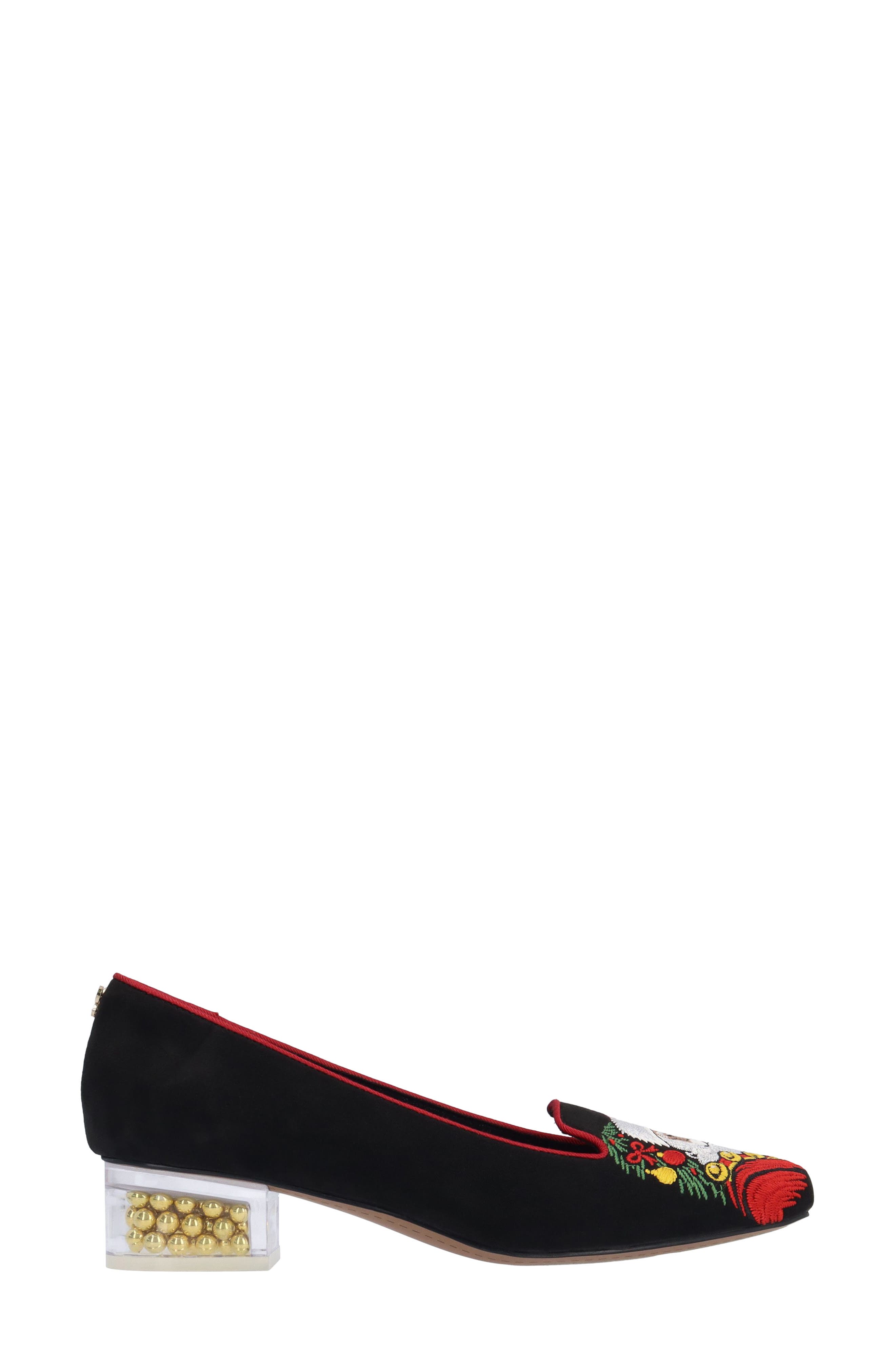 Babbonatale Suede Pump, Alternate, color, BLACK