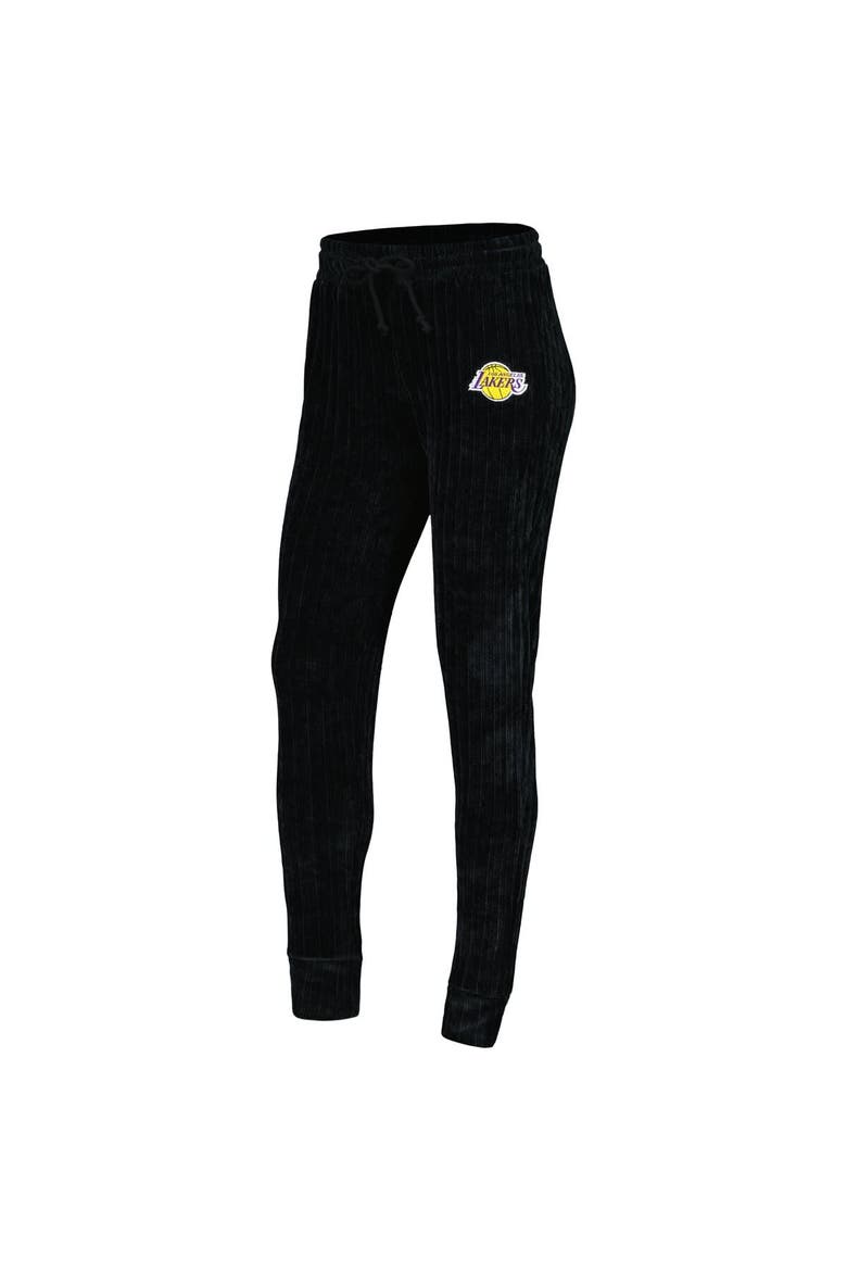 Women's College Concepts Black Los Angeles Lakers Linger Pants, Alternate, color, Black