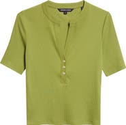 Veronica Beard Reubian Henley T-Shirt