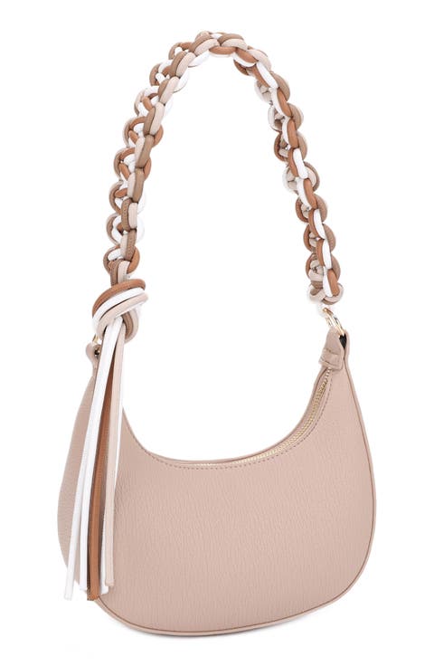Leilani Braided Faux Leather Baguette