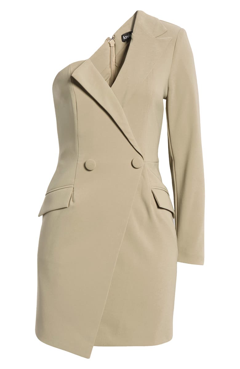 Lavish Alice One-Shoulder Blazer Cocktail Dress, Alternate, color,
