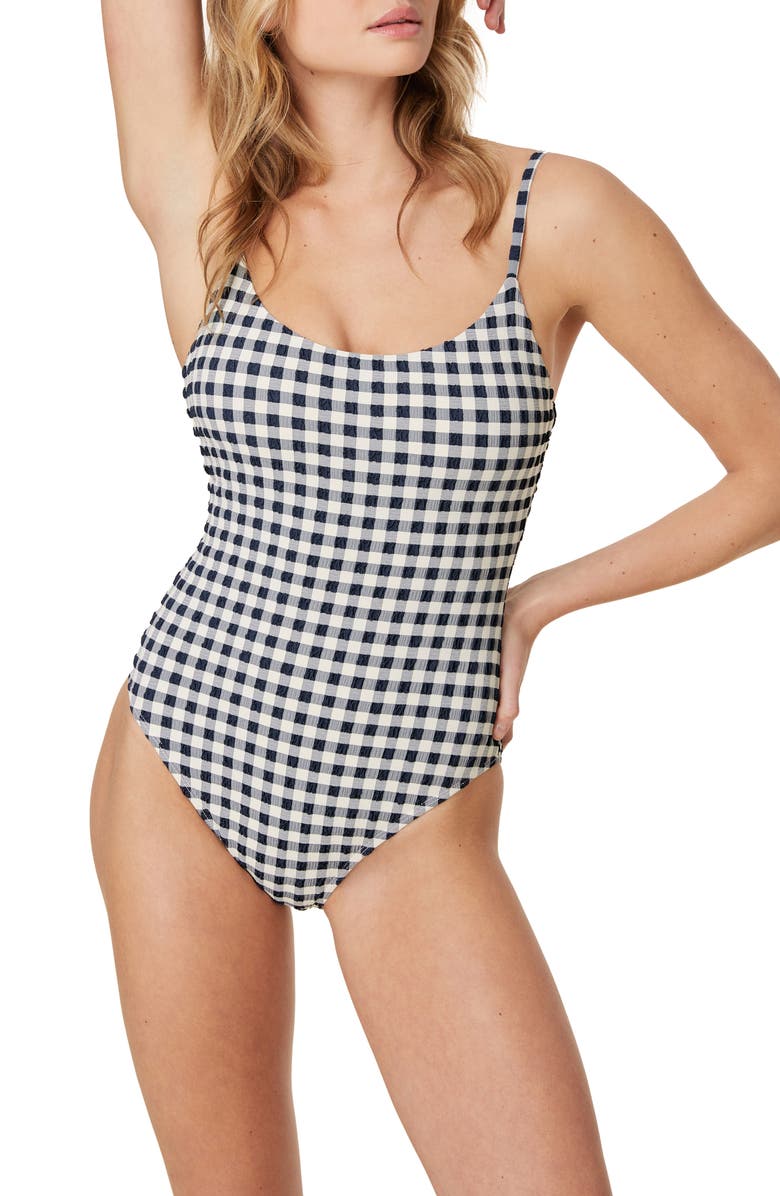 Andie The Amalfi Seersucker One-Piece Swimsuit, Main, color, 