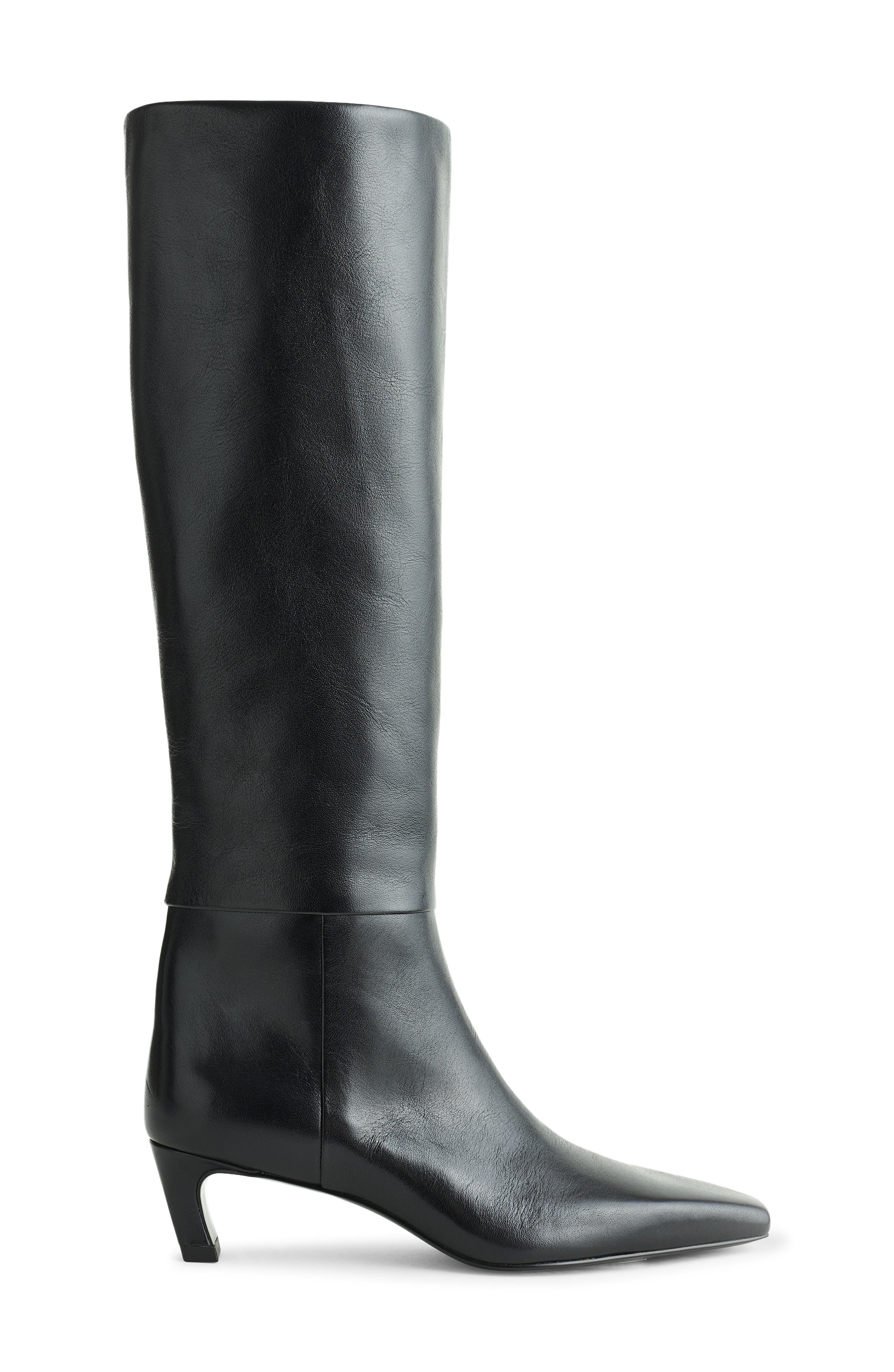 Cielo Tall Leather Boot, Alternate, color, TRUE BLACK