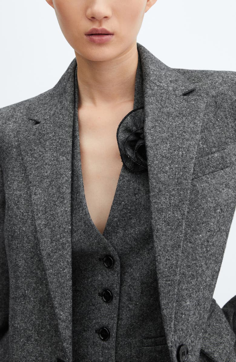 MANGO Wool Blend Suit Blazer, Alternate, color,