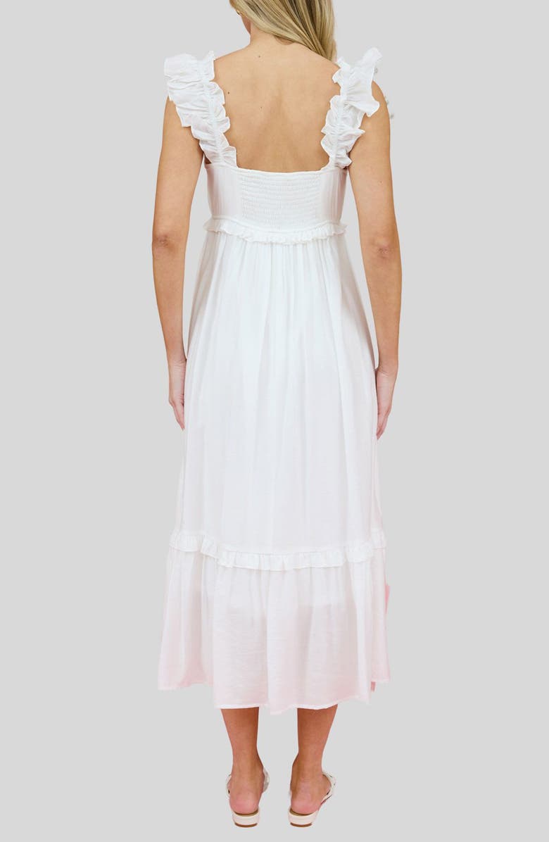 Blu Pepper Ruffle Strap Midi Dress, Alternate, color,