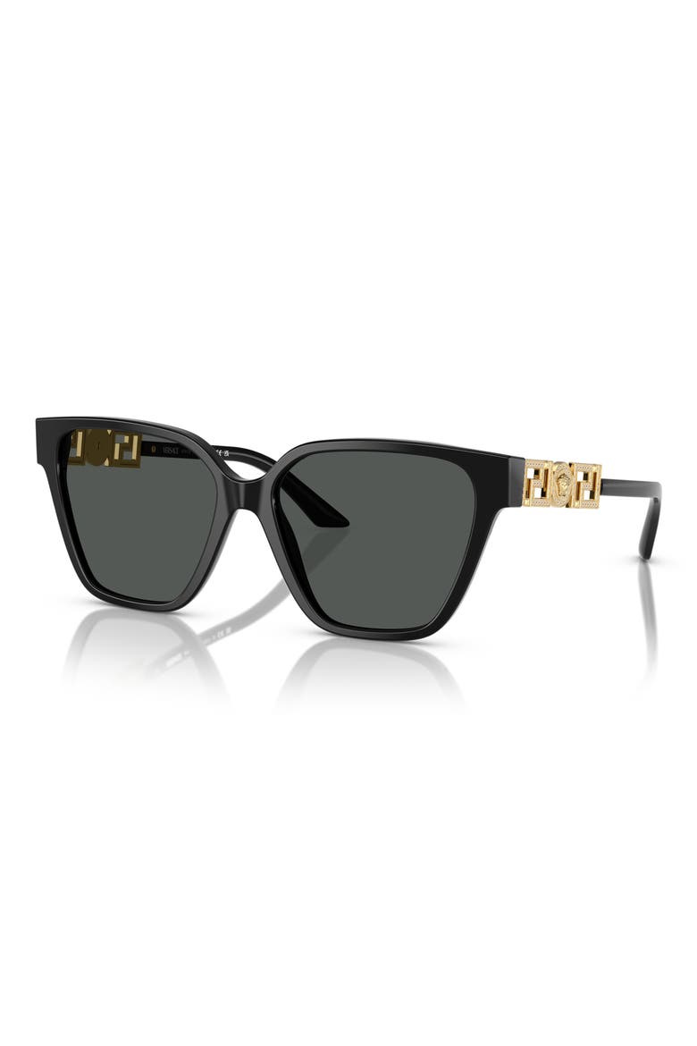 56mm Butterfly Sunglasses, Alternate, color, BLACK