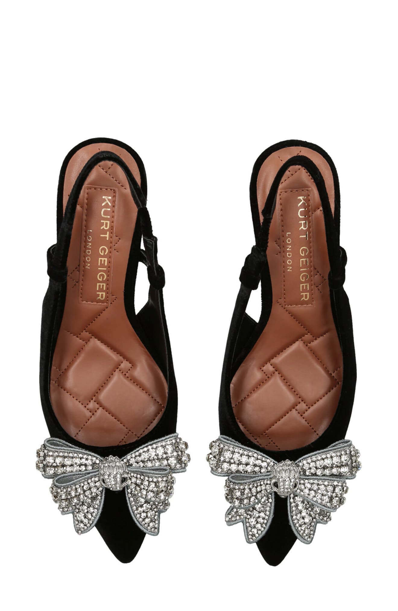 Kurt Geiger London Belgravia Bow Pointed Toe Slingback Pump, Alternate, color, 