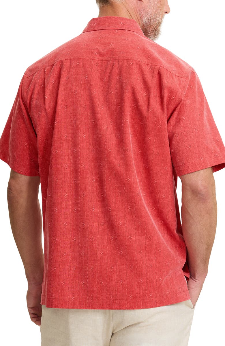 Tommy Bahama Kona Short Sleeve Silk Button-Up Shirt, Alternate, color, Baked Apple