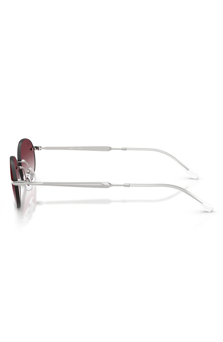 Ray-Ban 54mm Gradient Oval Sunglasses, Alternate, color, Silver / Clear Dark Violet