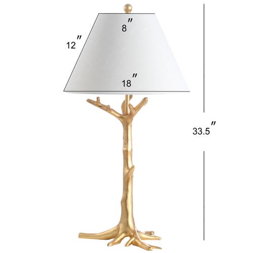 Jonathan Y Galen 33.5in Resin Led Table Lamp In Gold Leaf