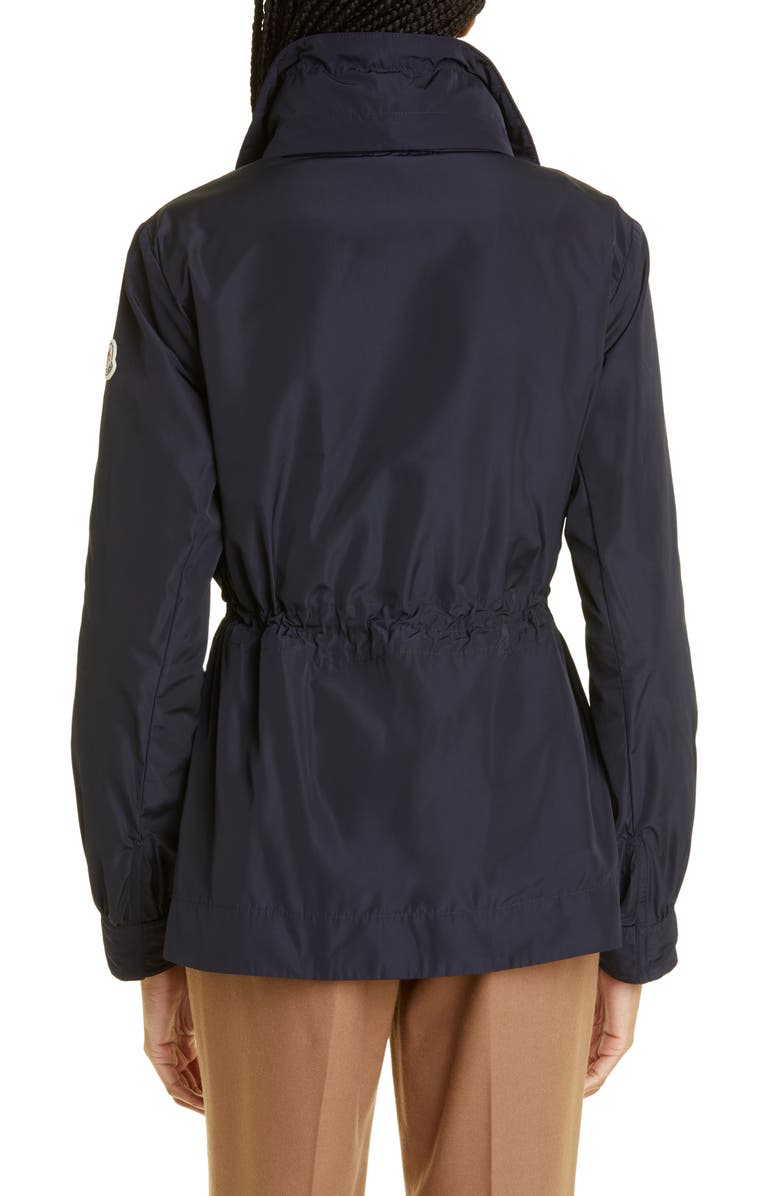 Moncler Enet Micro Faille Short Parka, Alternate, color, Navy