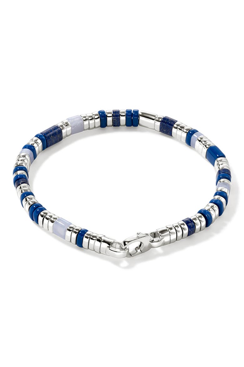 Colorblock Beaded Bracelet, Alternate, color, BLUE