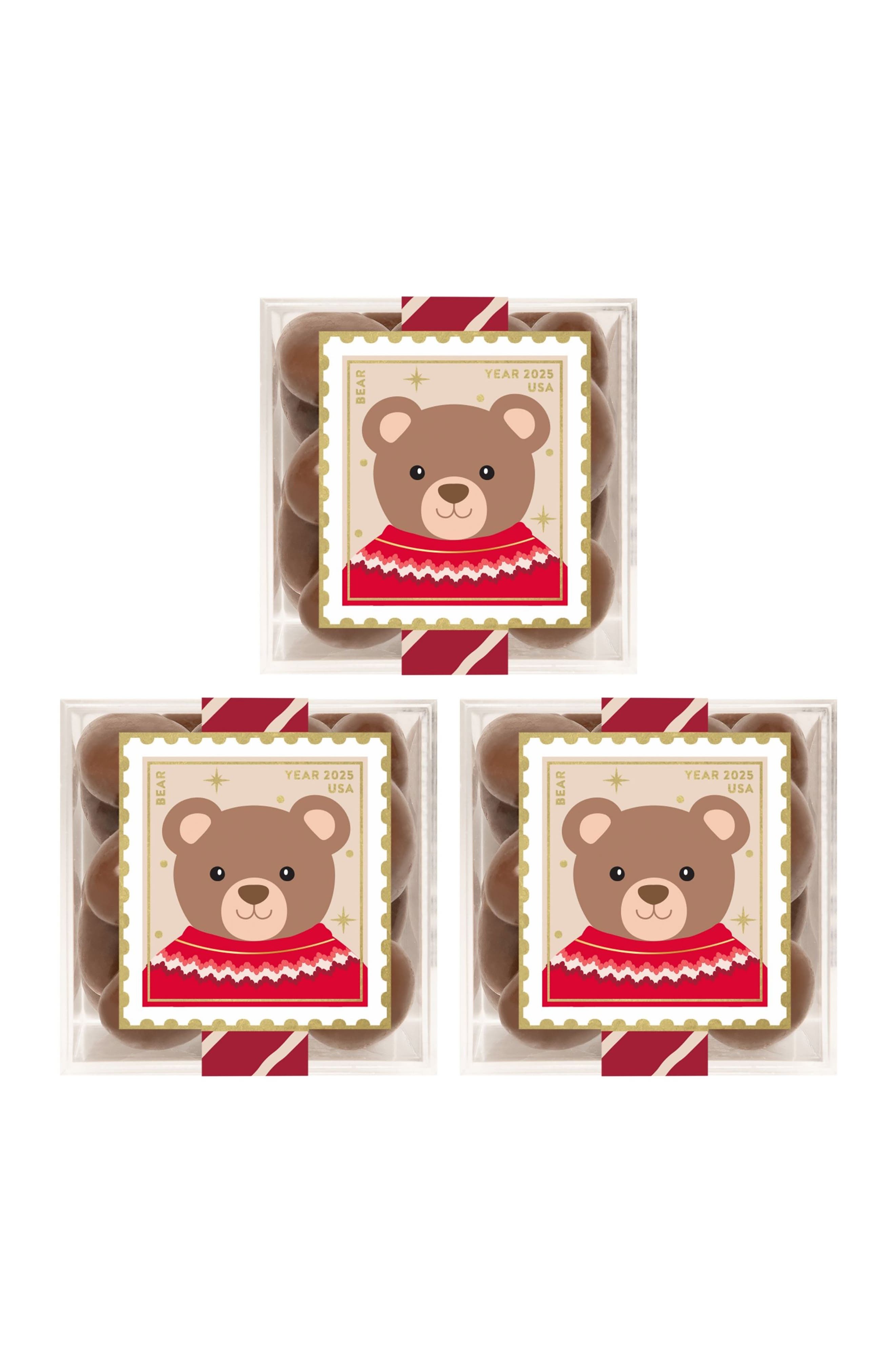 sugarfina Bear Chocolate Biscuits Set of 3 Candy Cubes