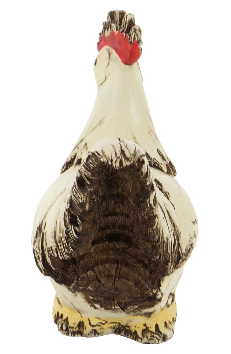 UMA Farmhouse Polystone Hen Statue, Alternate, color, White