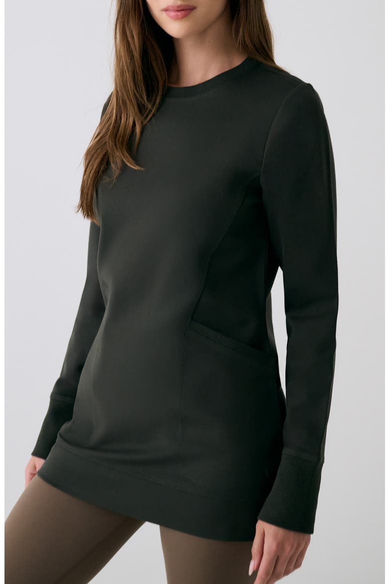Mindset Tunic Sweatshirt, Alternate, color, OLIVE
