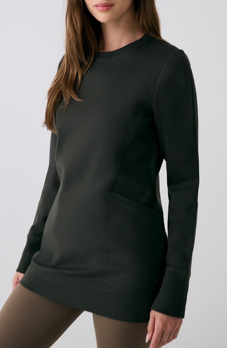 Lole Mindset Tunic Sweatshirt, Alternate, color, Olive