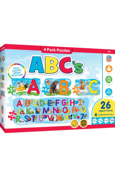 ABC's Educational 4-Pack Jigsaw Puzzles