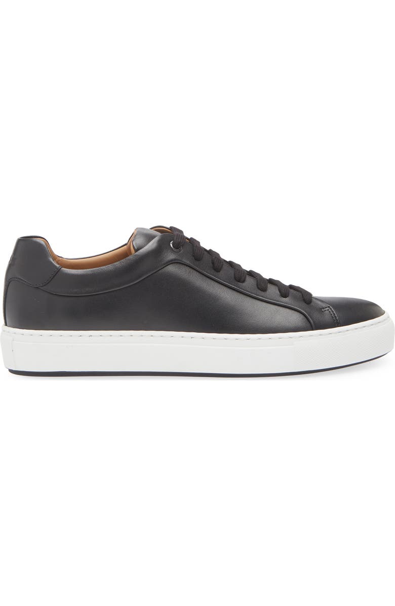 BOSS Mirage Lace-Up Leather Sneaker, Alternate, color, Black