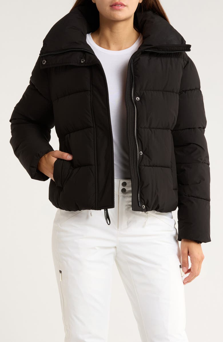 BCBGeneration Water Resistant Puffer Jacket, Alternate, color, Black