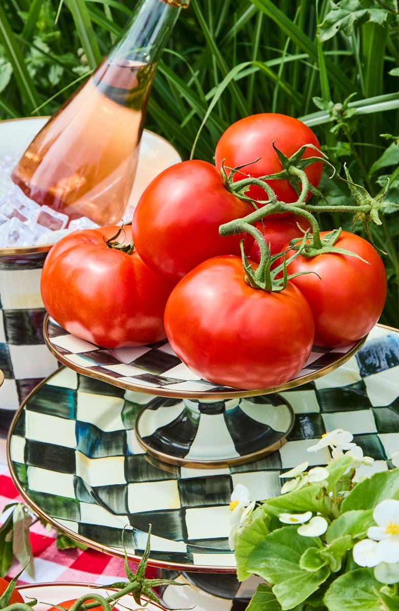 MACKENZIE CHILDS Courtly Check Small Pedestal Platter, Alternate, color, 